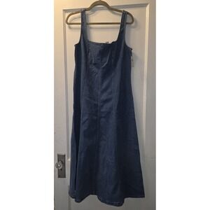Old Navy Fit And Flare Denim Midi Dress. M